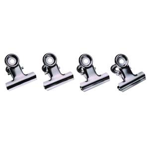 Esselte Bulldog Silver Chrome Letter Clip, 31mm, Pack of 144
