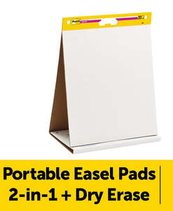 Post It: Post-it Tabletop Easel Pad with Dry Erase 508mm x 584mm (563DE) x 6 pads