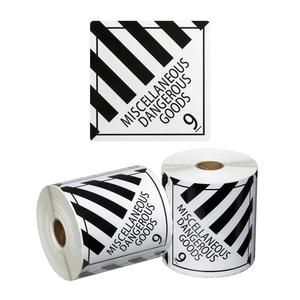 MISCELLANEOUS DANGEROUS GOODS 9 Printed Permanent Adhesive Label 99mm x 99mm x 5&hellip;