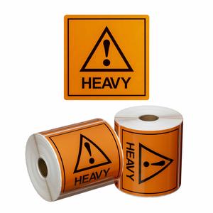 Multi Purpose Labels: HEAVY Printed Permanent Adhesive Label 99mm x 99mm x 500 Labels per roll