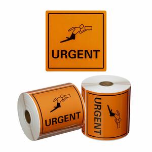 URGENT Printed Permanent Adhesive Label 99mm x 99mm x 500 Labels per roll