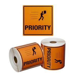 PRIORITY Printed Permanent Adhesive Label 99mm x 99mm x 500 Labels per roll
