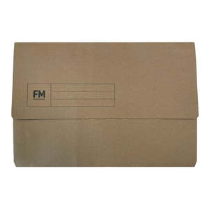 FM Foolscap Document Wallet Kraft x 50
