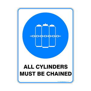 All Cylinders Must Be Chained - Discount Safety Signs New Zealand