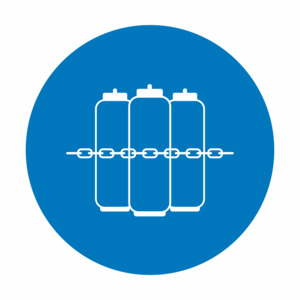 Products: Cylinders Must Be Chained Picto - Discount Safety Signs New Zealand