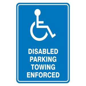 Products: Disabled Parking Towing Enforced - Discount Safety Signs New Zealand