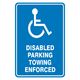 Disabled Parking Towing Enforced - Discount Safety Signs New Zealand