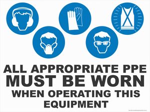 Products: Appropriate Ppe - When Operating This Equipment - 5 Condition - Discount Safety Signs New Zealand