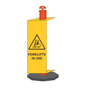 Products: Forklifts in Use - Bollard Sign - Discount Safety Signs New Zealand