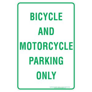 Products: Bicycle And Motorcycle Parking Only - Discount Safety Signs New Zealand