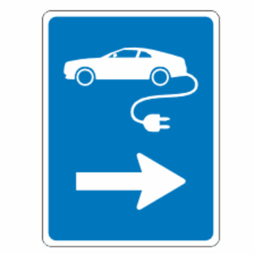 Products: Charging Station Picto with Right Arrow - Discount Safety Signs New Zealand