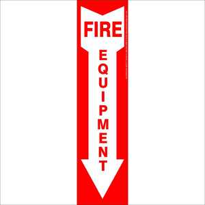 Fire Equipment Vert Arrow - Discount Safety Signs New Zealand