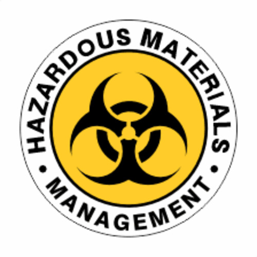 Hard Hat Stickers Hazardous Materials Management Yellow - Discount Safety Signs New Zealand