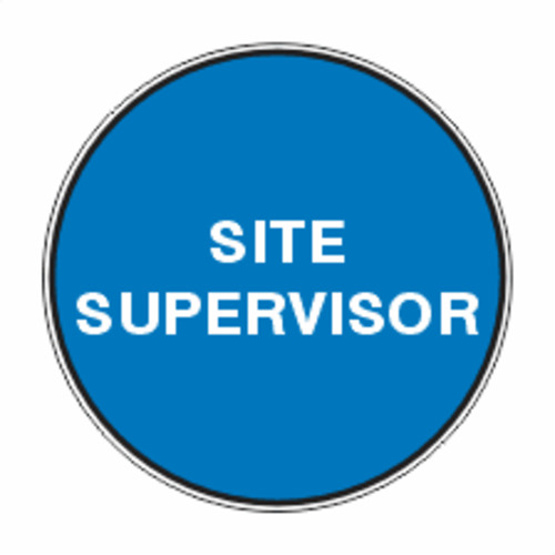 Products: Hard Hat Stickers Site Supervisor - Discount Safety Signs New Zealand