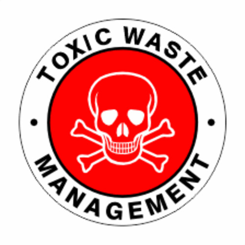 Hard Hat Stickers Toxic Waste Management Red - Discount Safety Signs New Zealand
