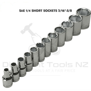 Socket Sets 1: Blue Point SAE 1/4 Short Sockets 3/16"-5/8