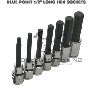 Blue Point 1/2" Long Hex Socket Set 4-17mm