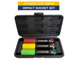 Blue Point BLP12CLISS3 3-Piece 1/2″ Colour-Coded Long Impact Socket Set
