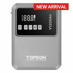 Topdon Diagnostic Scan Tools: TOPDON V1200 Air Jump Starter & Air Compressor – 1200A Portable Power Pack