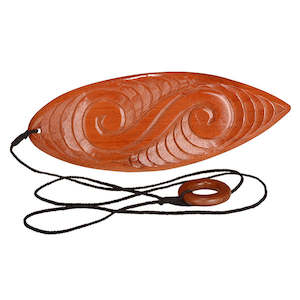 Wood: Double Koru Pūrerehua (Bull Roar)