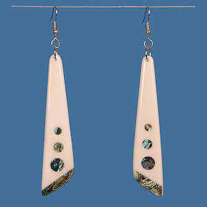 Bone earring with Paua inlay