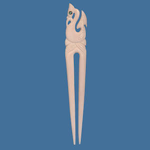 Maori Bone Carvings: Bone Manaia Hook Heru - Small