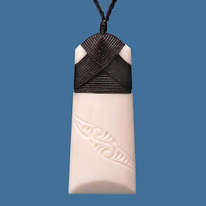 Bone Toki: Bone Engraved Toki Pendant - Medium