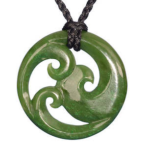 Greenstone Pendants: Jade Closed Triple Koru Pendant