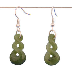 Jade Double Twist Earring