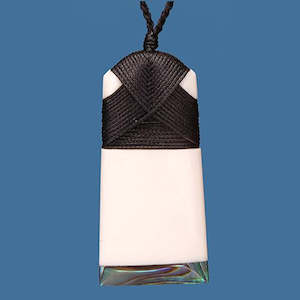 Bone Toki: Bone Toki with Paua Pendant - Small