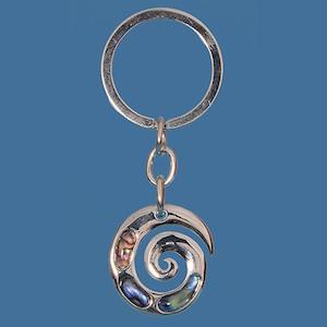 Paua Koru Keyring