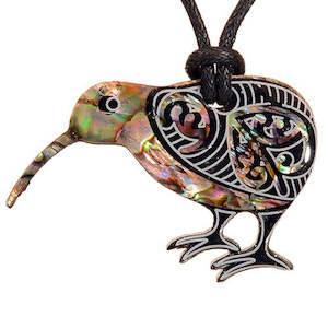 Pāua Fancy Kiwi Pendant