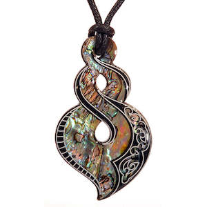 Paua Shell Items: Fancy Pāua Twist Pendant