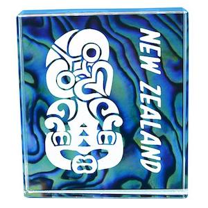 Paper Weights: Glass Tiki Paua Paperweight