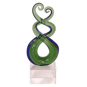 Glass Art: Glass Triple Twist with Korus Ornament
