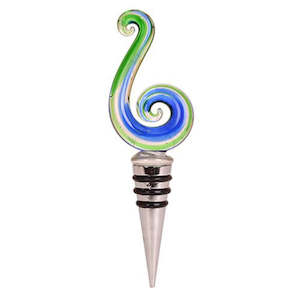 Glass Koru Hook Bottle Stopper