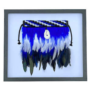 Korowais: Framed Mini Blue Korowai