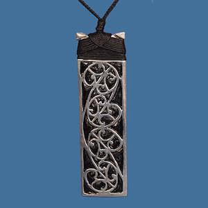 Silver Plated Maori Adze pendant.