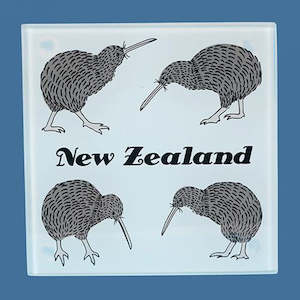 Glass Kiwi Coaster Set