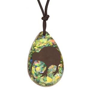 Sale All: Resin Kiwi Pendant