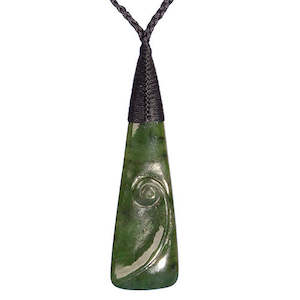 Jade Pendants: Bound drop with Koru