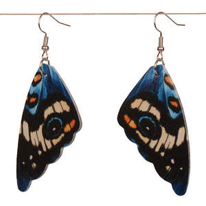 Ceramics: Blue Butterfly Earrings