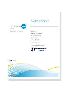 Everything Disc Profiles: Everything DiSC® Sales Profile