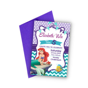 Personalized Invitation Card: MERMAID INVITES