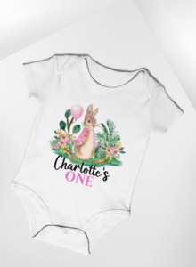 Personalised Baby Bodysuit: Personalised Onesie - Bunny