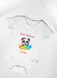 Personalised Baby Bodysuit: Personalised Onesie - Miumiu