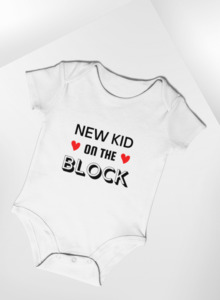 Personalised Baby Bodysuit: Personalised Onesie - New Kid