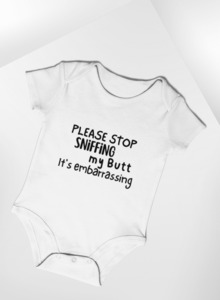 Personalised Baby Bodysuit: Personalised Onesie - Sniffing