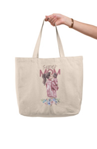Tote Bags Birthday: Personalised Tote Bag - Super Mom