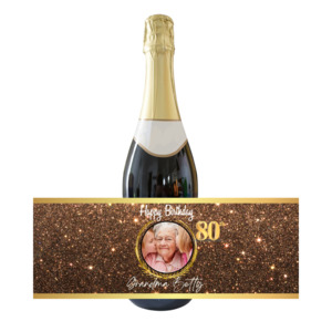 Personalised Adult Bottle Label - 80th Birthday
